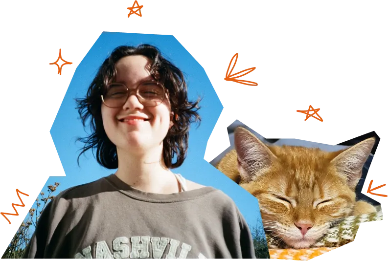 Moi avec mon chat Ponyo hihihi